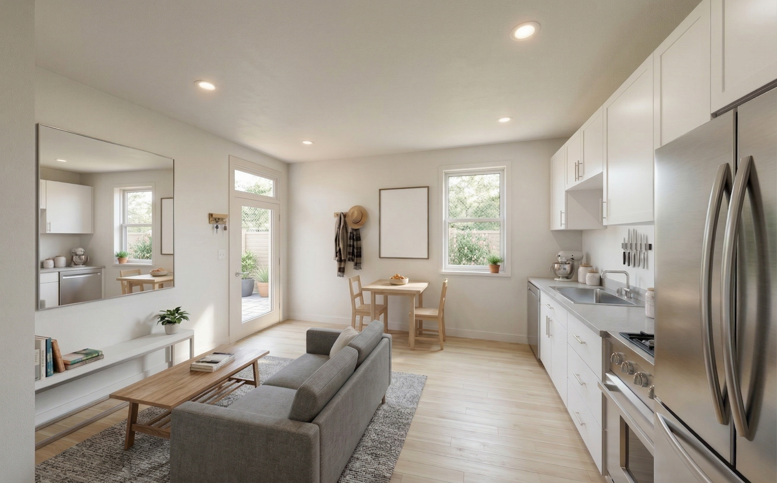 Interior view of Red Feather Industries workforce housing unit